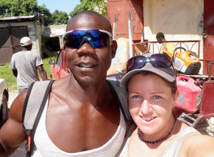 My Friend Cherilus and I in Haiti